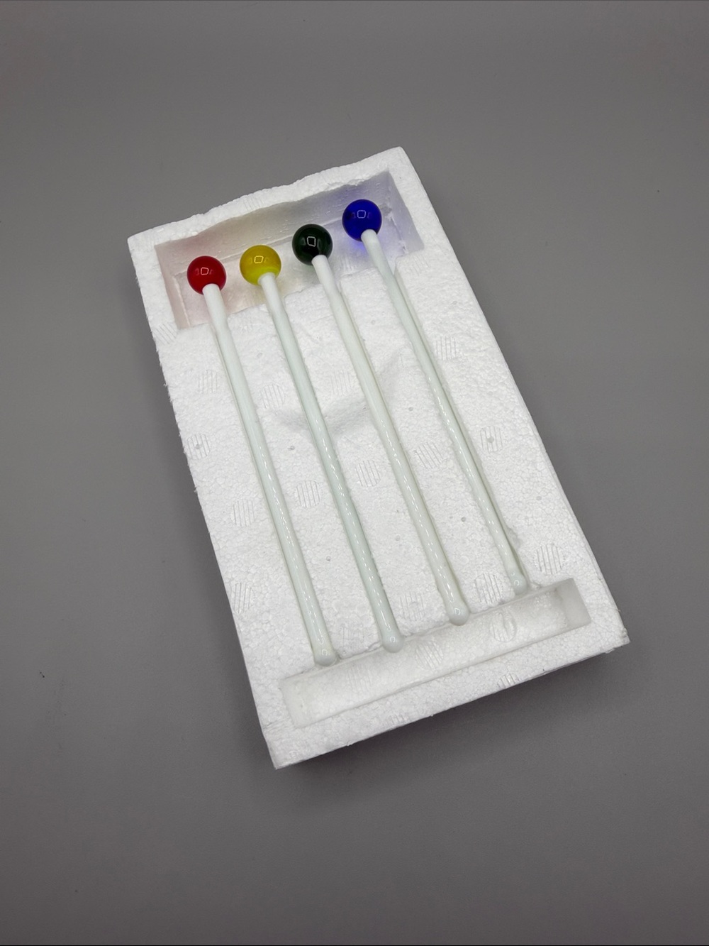 Katjacolorforms Hand Made Glass Stirrers - Multicolor Towle No. 7120 Small Balls